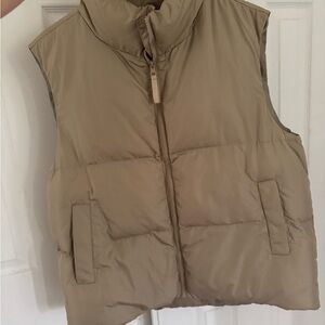 Tan Puffer Vest